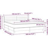  Box spring postelja z vzmetnico svetlo siva 180x200 cm žamet, (20899110) | Shoptok.si