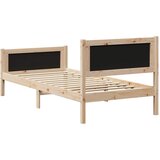  Okvir kreveta Smeđa i crna 90 x 190 cm Masivna borovina | shoptok.hr