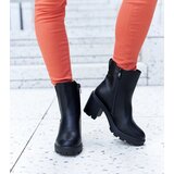 Gemre Black insulated classic heeled ankle boots Caio | ePonuda.com
