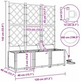  Vrtna saksija 3 pcs Svijetlo siva 120 x 40 x 142 cm Plastika | shoptok.hr