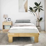 vidaXL Okvir kreveta bez madraca 75x190 cm puno drvo hrast | shoptok.hr