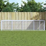 vidaXL Kavez za kokoši s krovom svjetlosivi 403x98x90 cm čelični Cijene