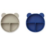 Liewood 2 dijelni set posudica od silikona connie mist/surf blue mix | shoptok.hr