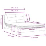 vidaXL Postelja z vzmetnico siva 140x190 cm umetno usnje | Shoptok.si