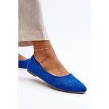 EVENTO Women's Blue Suede Ballerina Flats Kommia | shoptok.hr