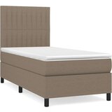  Krevet s oprugama i madracem smeđesivi 100 x 200 cm od tkanine | shoptok.hr