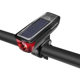HJ-052 svjetlo za bicikl i Solar Power Bank Black/Red