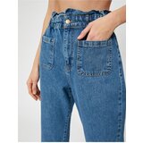 Koton kavbojke z elastičnim pasom visok pas - baggy kavbojke | Shoptok.si