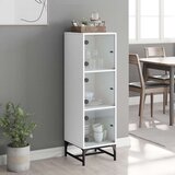 vidaXL Visoka komoda sa staklenim vratima bijela 35 x 37 x 120 cm | shoptok.hr