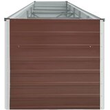  Povišena vrtna gredica od pocinčanog čelika 400x80x45 cm smeđa | shoptok.hr