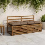  Jastučići za klupe VIANEN 2 kom. 100% poliester Sivosmeđa - Sivosmeđa 150 x 60 x 12 cm | shoptok.hr