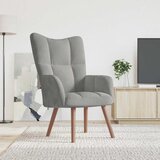  Stolica za opuštanje svjetlosiva baršunasta | shoptok.hr