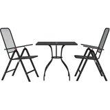  3-dijelni vrtni blagovaonski set antracit metalni mrežasti | shoptok.hr
