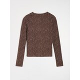 Sinsay Pamučna bluza dugih rukava s točkicama | shoptok.hr