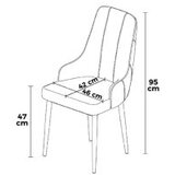 Hanah home set 2 stolice trex anthracite brown