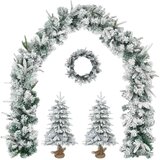 Mini božićno drvce 45 cm PVC i PE Zelena i bijela - Bijela 45 cm bez LED svjetala | shoptok.hr