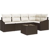 vidaXL Vrtna sedežna garnitura 6 pcs Rjava in krem poli ratan, (5000134848) | Shoptok.si