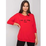 Fashion Hunters Red sweatshirt with the inscription Jolanda RUE PARIS Cene