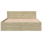  Okvir za krevet s uzglavljem boja hrasta 150x200 cm drveni Smeđa 150 x 200 cm | shoptok.hr