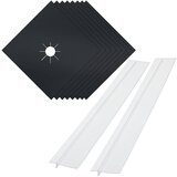INF zaščita gorilnika plinskega štedilnika v paketu 9 plinska zaščitna podloga za kuhinjo black+white, (21535820) Cene
