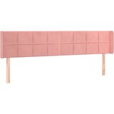  LED uzglavlje ružičasto 183x16x78/88 cm baršunasto | shoptok.hr