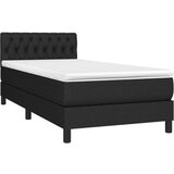  Box spring s madracem LED crni 90x190 cm od tkanine | shoptok.hr