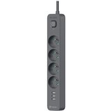 Tracer Produzni kabl 5m 4 uticnice sa 3 USB porta sa prenaponskom zastitom i prekidacem grafit TRALIS47685 | Eponuda.com