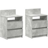  Noćni ormarići 2 kom s 2 ladice betonsko sive boje 40x33x60 cm | Eponuda.com