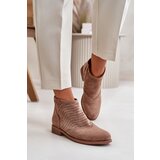 S. BARSKI Women's Ankle Boots With Flat Heel Perforated Brown S.Barski | Shoptok.si