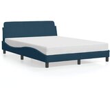  Okvir za krevet s uzglavljem Dover plavi 140 x 200 cm baršunasti | shoptok.hr