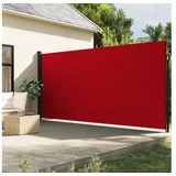 vidaXL Zložljiva stranska tenda rdeča 200x500 cm