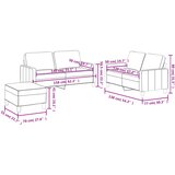 3-dijelni set sofa s jastucima crni od umjetne kože | shoptok.hr