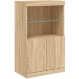 vidaXL Komoda z LED lučkami sonoma hrast 181,5x37x100cm | Shoptok.si