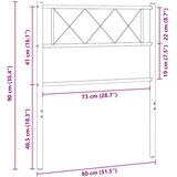  Metalno zamjensko uzglavlje bijelo 75 cm | shoptok.hr