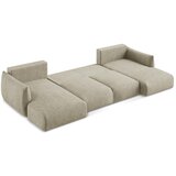 Makamii Bež sklopiva kutna garnitura od šenila (u obliku slova "U") Leila – | shoptok.hr