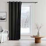 MIULEE 140×200cm neprosojna dvoslojna termo zavesa z obročki | Shoptok.si