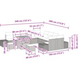  Vrtna sedežna garnitura z blazino 13 pcs Siva poli ratan, (5000154179) | Shoptok.si
