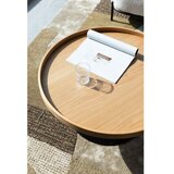 White Label Okrogla klubska mizica z mizno ploščo v hrastovem dekorju v naravni barvi ø 70 cm Yuri L – | Shoptok.si