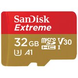 Sandisk Memorijska kartica Extreme microSDHC 32GB + SD Adapter + RescuePRO Deluxe 100MB/s A1 C10 V30 UHS-I U3 Cene