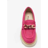 Resti Eco-suede moccasins with gold embellishment in fuchsia Zaffix | ePonuda.com