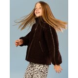 Sinsay Sherpa jakna s visokim ovratnikom i detaljima od imitacije kože | shoptok.hr