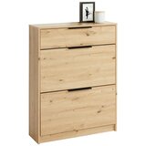 Mömax omara z loputami za čevlje bela, barva hrasta | Shoptok.si
