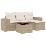  5-dijelni vrtni set sofa s jastucima bež od poliratana | shoptok.hr