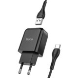 hoco. pametni hiÅ¡ni polnilec N2 z USB vtiÄem in s polnilnim kablom Type C 2,1A 10,5W - Ärn | Shoptok.si