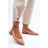 Boto Women's Suede Lace-Up Ballet Flats Nude Lilly Ann | ePonuda.com