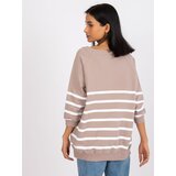 RUE PARIS Blouse-RV-BZ-7556.68-dark beige | Shoptok.si
