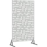  Zaslon za privatnost 100 x 50 x 180 cm Pocinčani čelik Srebrna | Eponuda.com