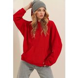 Trend Alaçatı Stili Sweatshirt - Red - Regular Cene