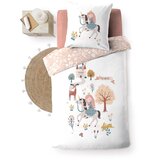Douceur d intérieur Bela/rožnata enojna bombažna otroška posteljnina 140x200 cm Lilibelle – | Shoptok.si