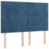  Box spring postelja z vzmetnico LED temno modra 140x200cm žamet, (20899625) | Shoptok.si